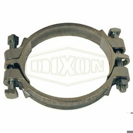 DIXON 2-Bolt Clamp with Saddle, 7-44/64 to 8-12/64 in Nominal, Iron Band, Domestic 818